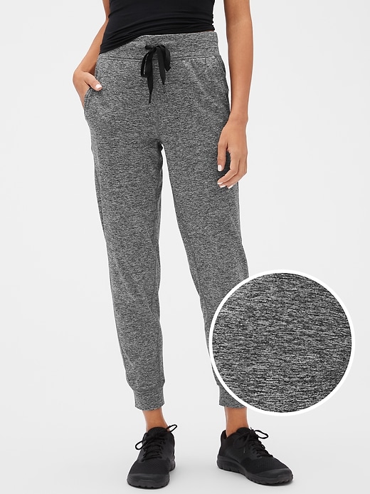 brushed jersey cotton blend jogger pants