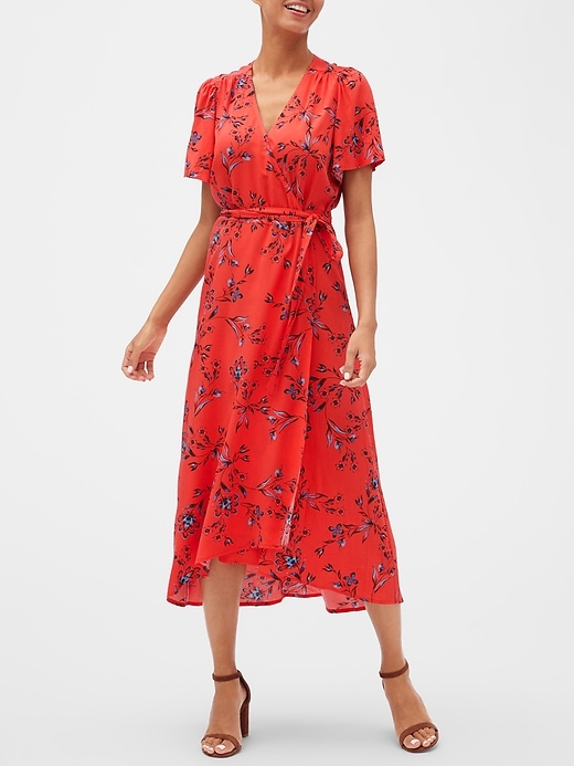 Image number 4 showing, Print Wrap Dress