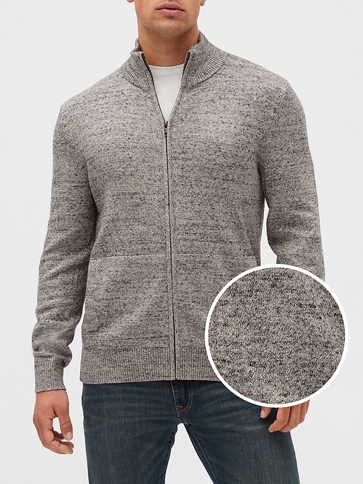 View large product image 1 of 1. Full-Zip Cardigan
