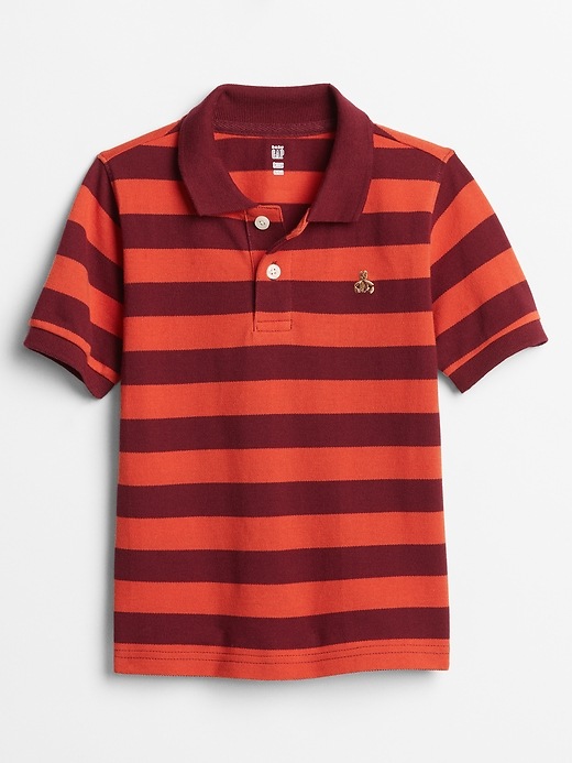 View large product image 1 of 1. Toddler Stripe Pique Polo Shirt
