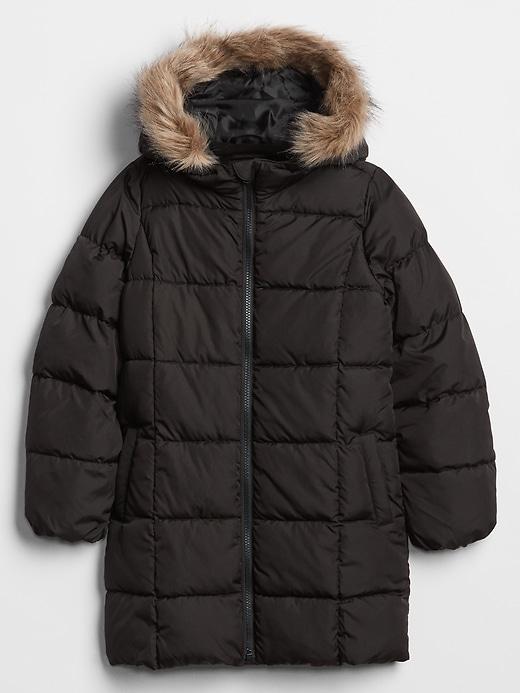 Image number 1 showing, Kids Longline Hooded Puffer Jacket