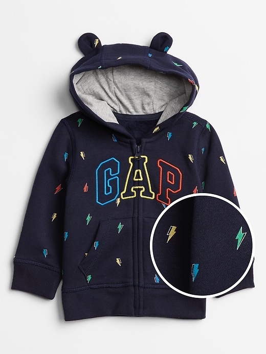 View large product image 1 of 1. Baby Bear Gap Logo Zip Hoodie
