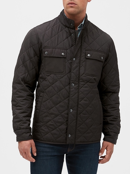 View large product image 1 of 1. Quilted Shirt Jacket
