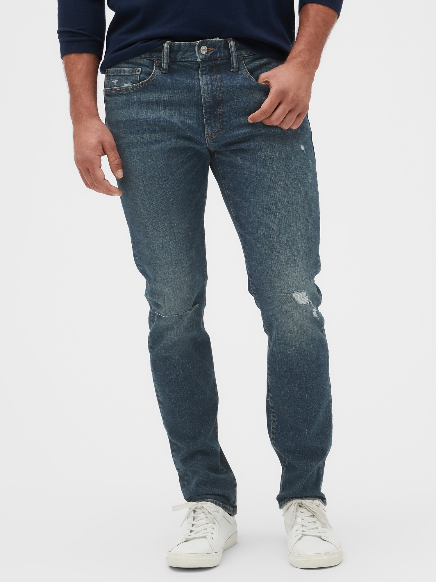 slim straight jeans with gapflex