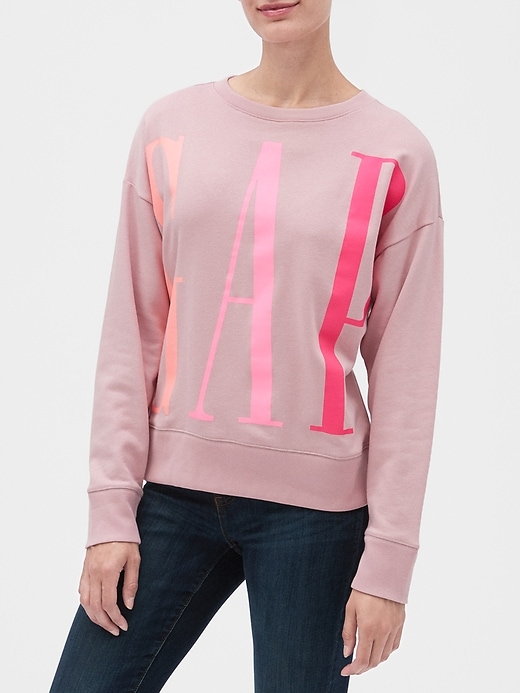 View large product image 1 of 1. Gap Logo Crewneck Sweatshirt in French Terry