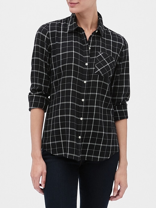 View large product image 1 of 1. Plaid Shirt in Twill