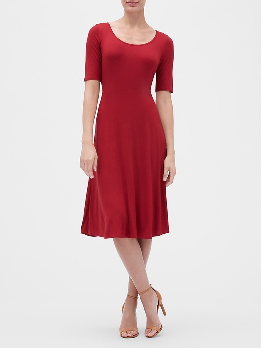 View large product image 1 of 1. Scoopneck Swing Dress