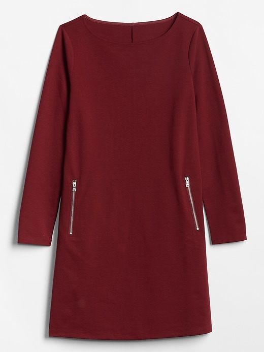 Image number 3 showing, Zip-Pocket Dress in Ponte