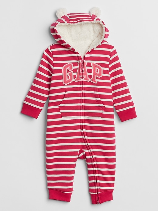 Image number 1 showing, Baby Sherpa-Lined Hoodie One-Piece
