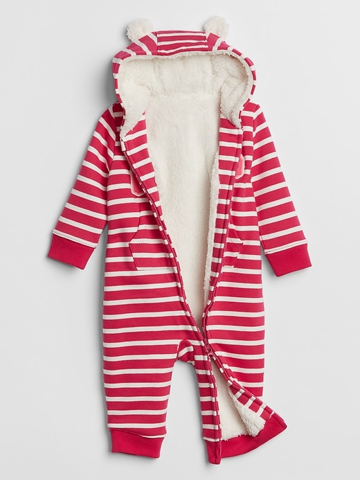 Image number 2 showing, Baby Sherpa-Lined Hoodie One-Piece