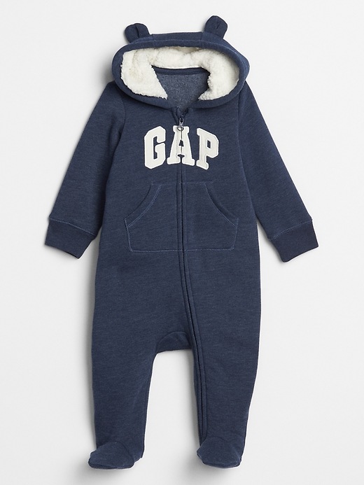 View large product image 1 of 1. Baby Gap Logo Sherpa-Hood One-Piece