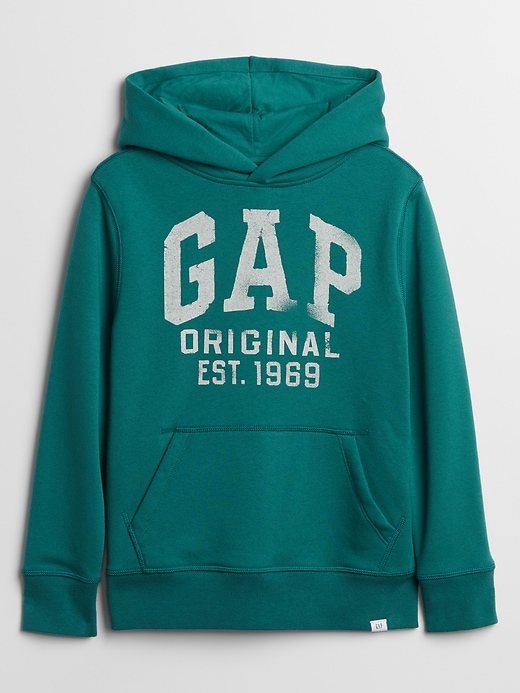 View large product image 1 of 1. Kids Athletic Logo Hoodie