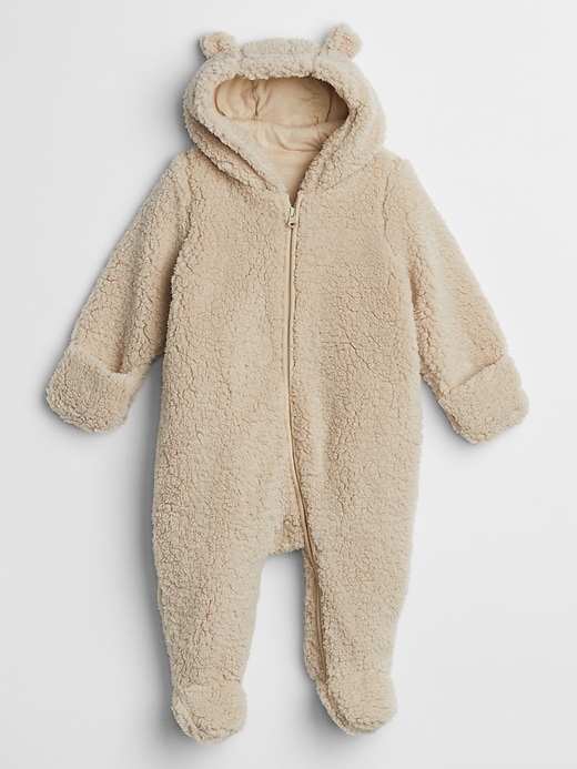 View large product image 2 of 3. Baby Sherpa Hoodie One-Piece