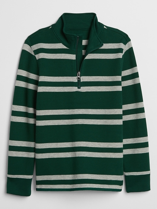 View large product image 1 of 1. Kids Half-Zip Mockneck Sweater