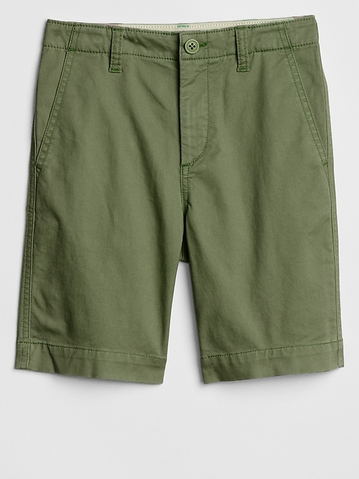 Image number 5 showing, Kids Flat Front Shorts in Twill