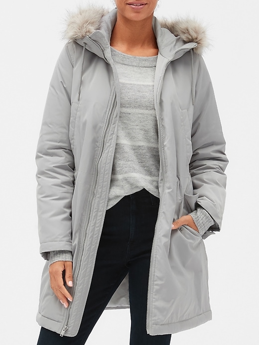 View large product image 1 of 1. Warmest Parka Jacket with Faux-Fur Trim