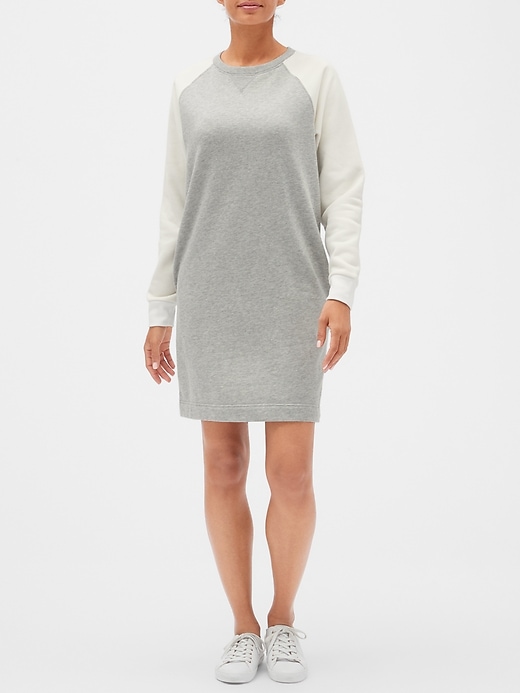 View large product image 1 of 1. Raglan Sweatshirt Dress in French Terry