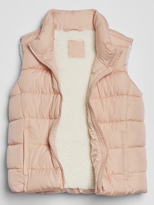 Image number 2 showing, Kids Sherpa-Lined Puffer Vest