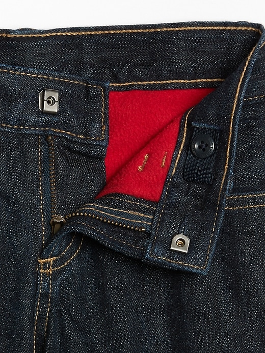 Image number 4 showing, Toddler Fleece-Lined Straight Fit Jeans