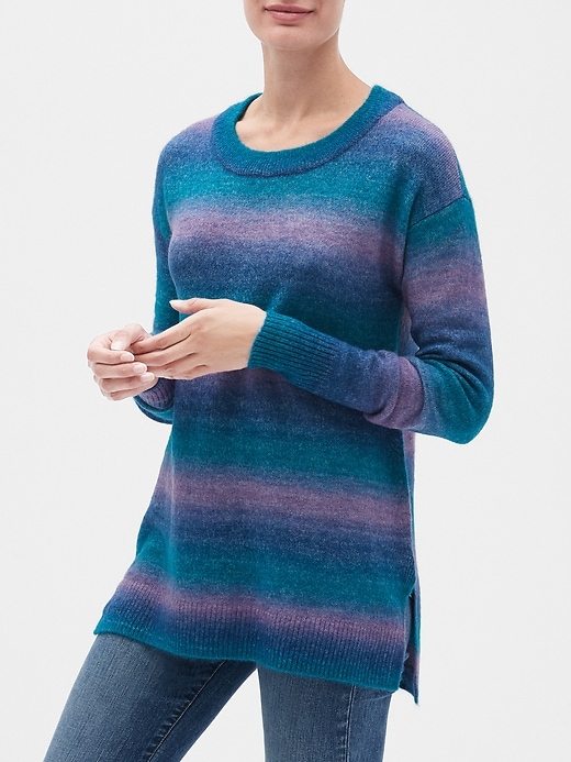 View large product image 1 of 1. Crewneck Pullover Sweater Tunic