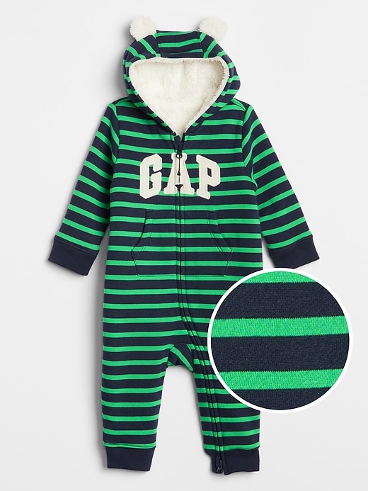 Image number 1 showing, Baby Logo Hoodie One-Piece