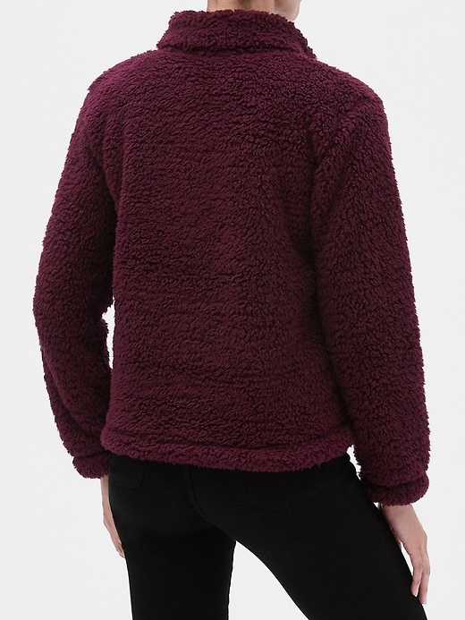 Image number 2 showing, Half-Zip Sherpa Pullover Sweater