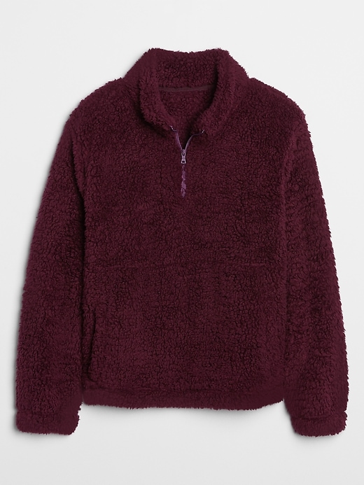 Image number 3 showing, Half-Zip Sherpa Pullover Sweater