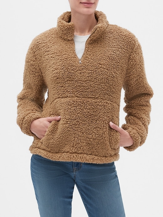 Image number 6 showing, Half-Zip Sherpa Pullover Sweater