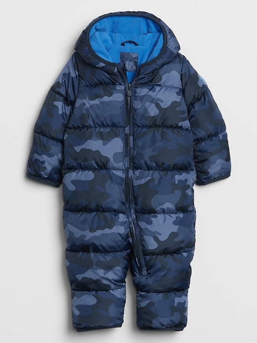 View large product image 1 of 2. Baby Print Puffer One-Piece