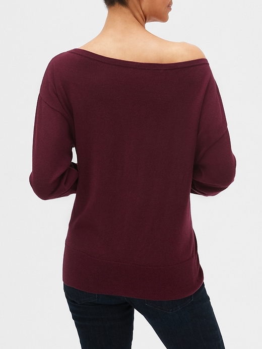 Image number 2 showing, Off-Shoulder Pullover Sweater