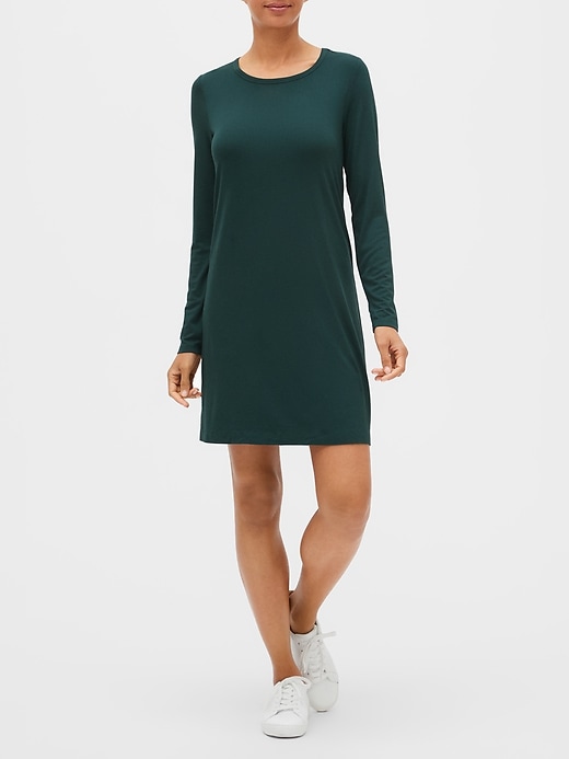 View large product image 1 of 1. Long Sleeve Swing Dress in Rayon