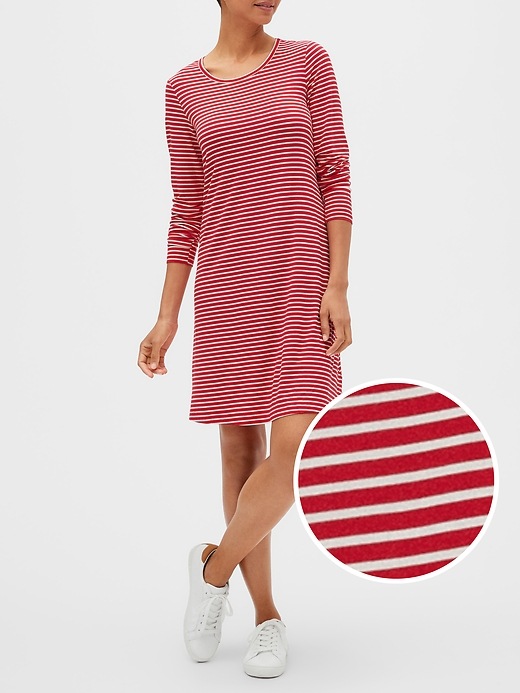 View large product image 1 of 1. Long Sleeve Swing Dress in Rayon