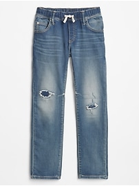 Kids Slim Pull-On Jeans  With Washwell&#153
