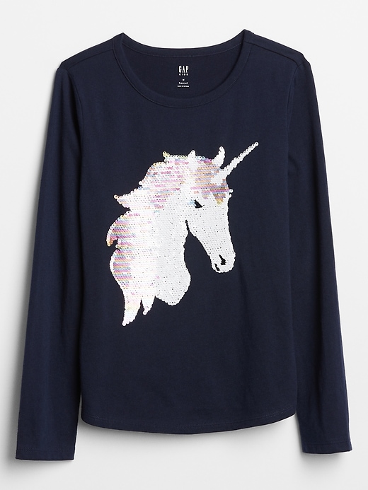 Kids Flippy Sequin Graphic T Shirt Gap Factory