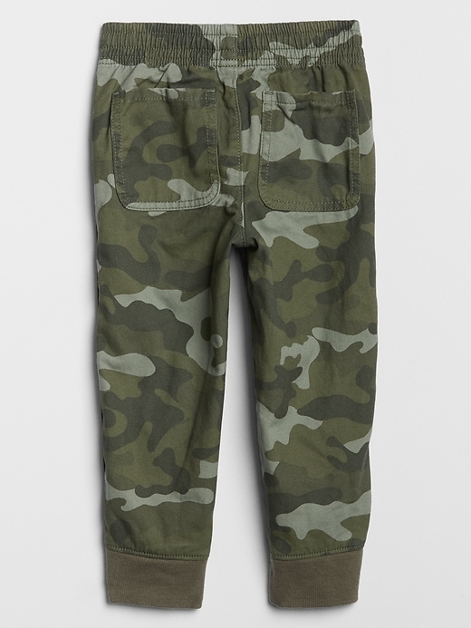 Image number 2 showing, Toddler Knit-Lined Pull-On Twill Joggers