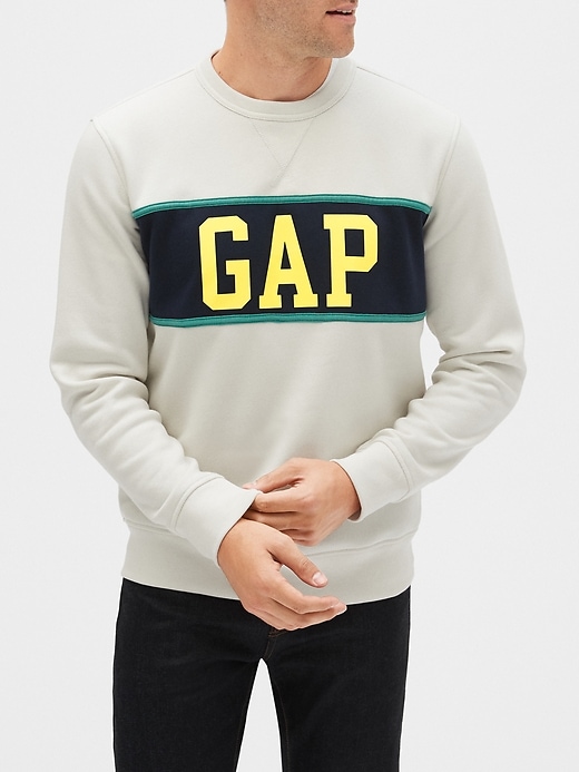 View large product image 1 of 1. Gap Logo Colorblock Crewneck Sweatshirt
