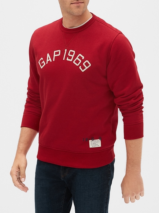 View large product image 1 of 1. Logo Pullover Sweatshirt in Fleece