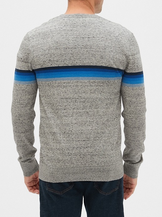 Image number 2 showing, Crazy Stripe Crewneck Sweater