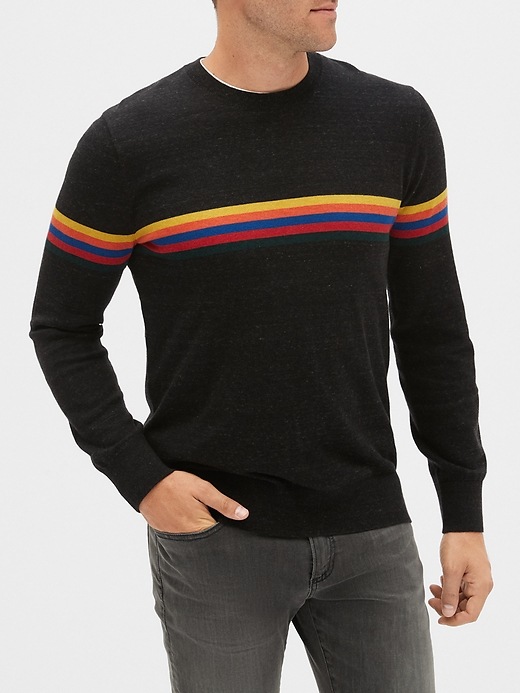 Image number 4 showing, Crazy Stripe Crewneck Sweater