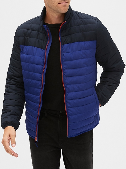 Image number 1 showing, Lightweight Colorblock Puffer Jacket