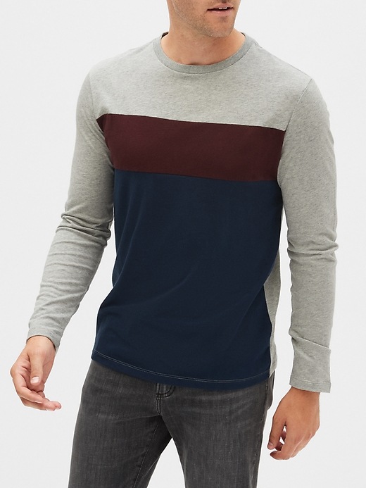 ★GENERAL IDEA★ GNRL Square Color Block Long Sleeve Tee BLA Unisex Jersey Long Sleeve Tee — Union Street Station