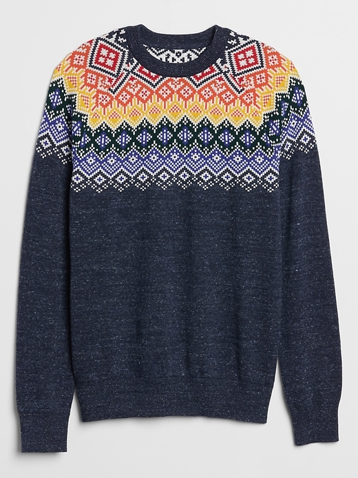 Image number 3 showing, Fair Isle Crewneck Sweater