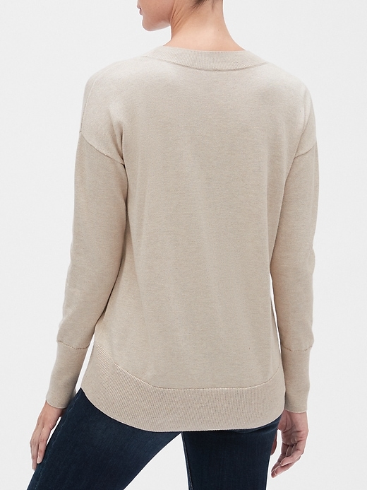 Image number 2 showing, Metallic Crewneck Sweater