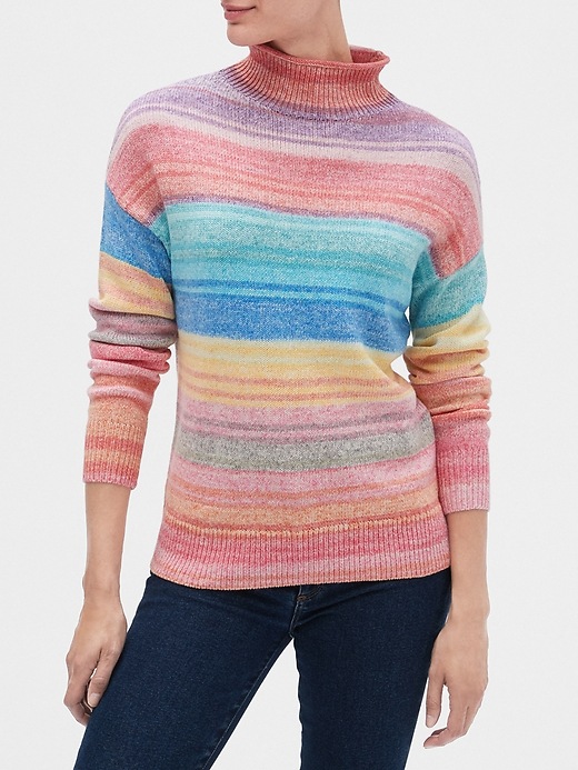 Image number 1 showing, Stripe Turtleneck Sweater