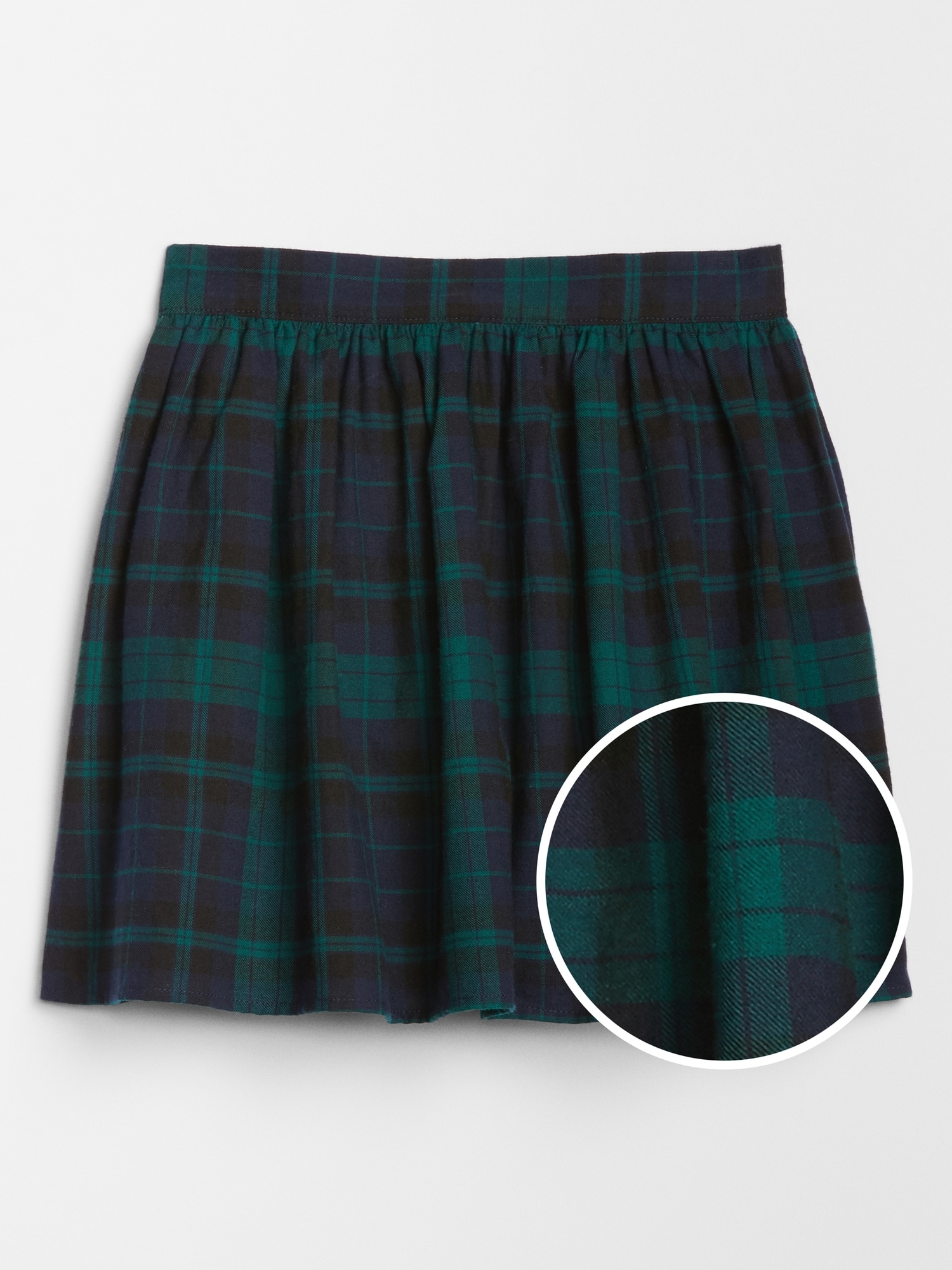 Teen Girls Plaid Twill Pleated Skirt