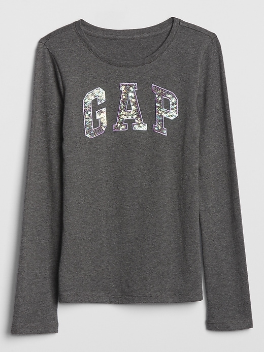 View large product image 1 of 1. Kids Gap Logo Long Sleeve T-Shirt