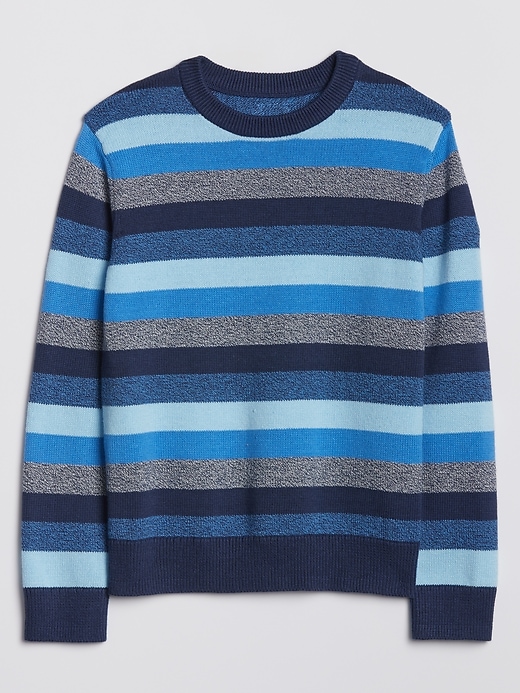 View large product image 1 of 1. Kids Crazy Stripe Crewneck Sweater