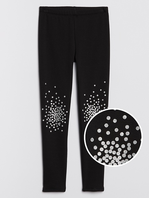View large product image 1 of 1. Kids Sherpa-Lined Print Leggings