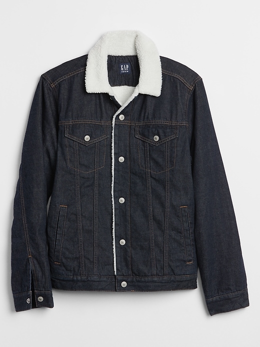 Image number 4 showing, Sherpa-Lined Icon Denim Jacket