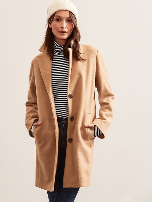 Image number 1 showing, Wool-Blend Coat